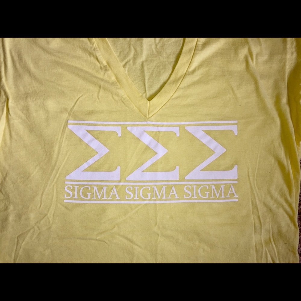 Sigma sigma sigma yellow shirt